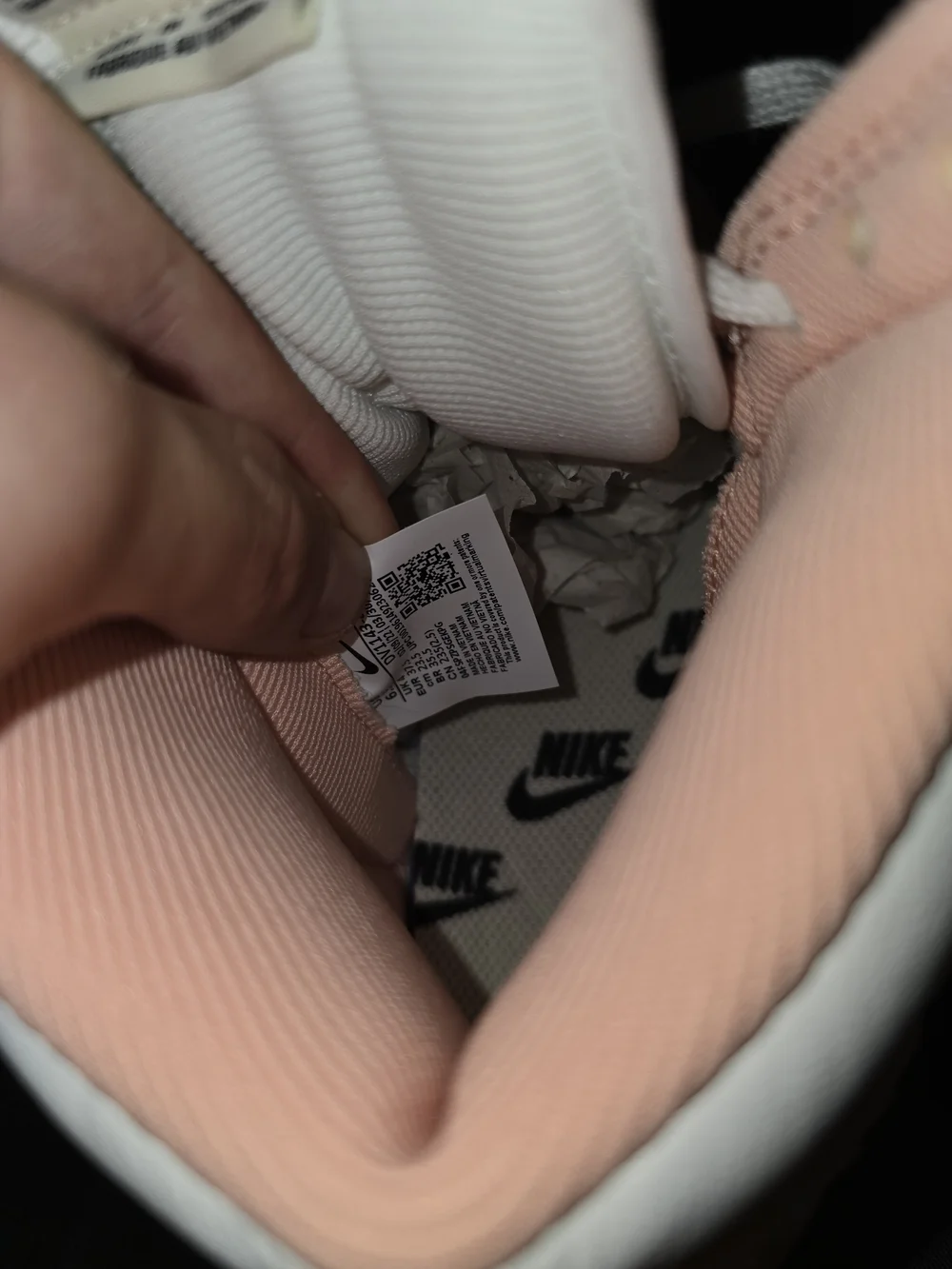Nike Women’s High-Top Sneakers - White & Peach